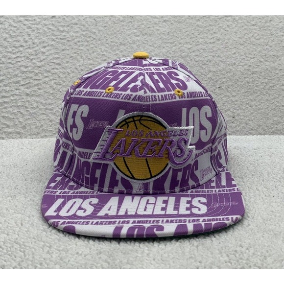 Mitchell & Ness Purple and Yellow Lakers Hat - Picture 2 of 13
